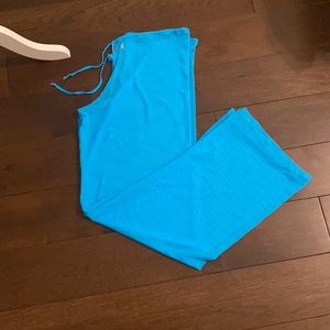 Venus sheer mesh cover up pants blue